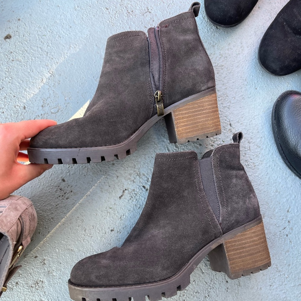 Suede booties